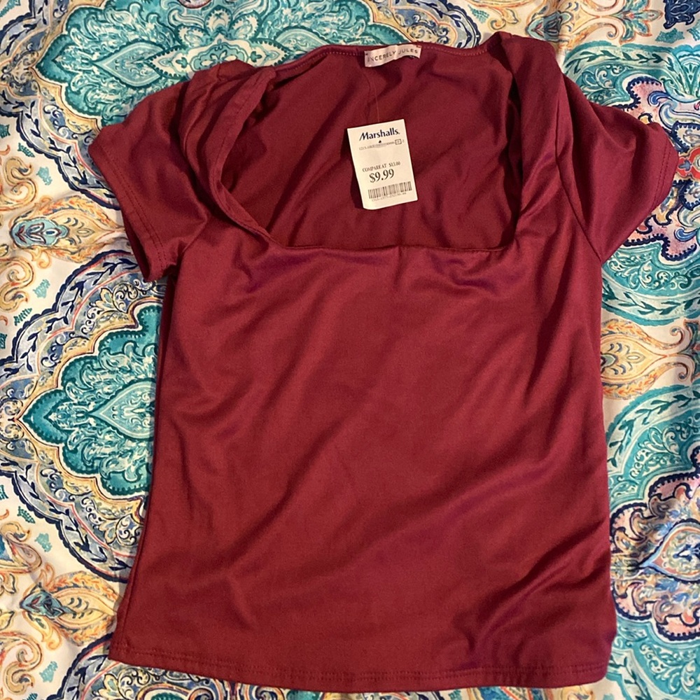Burgundy shirt